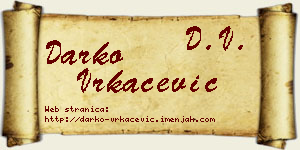 Darko Vrkačević vizit kartica